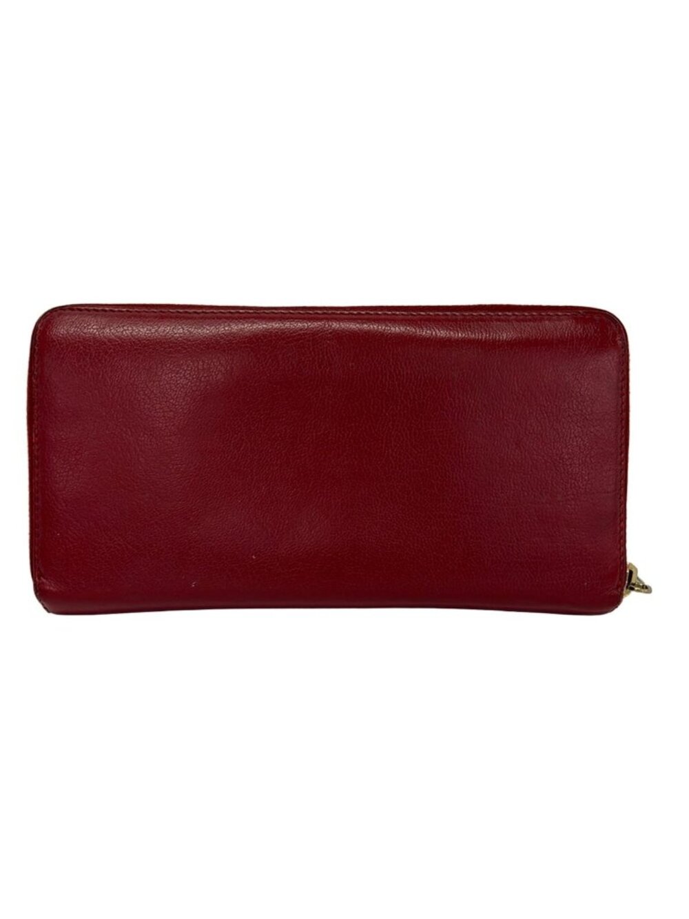 Saint Laurent Wallet Red Zip Around Leather - Picture 2 of 7